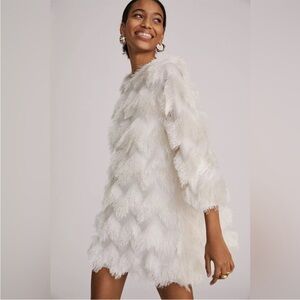 Anthropologie Hutch Fringed Shift Mini Dress - Like New